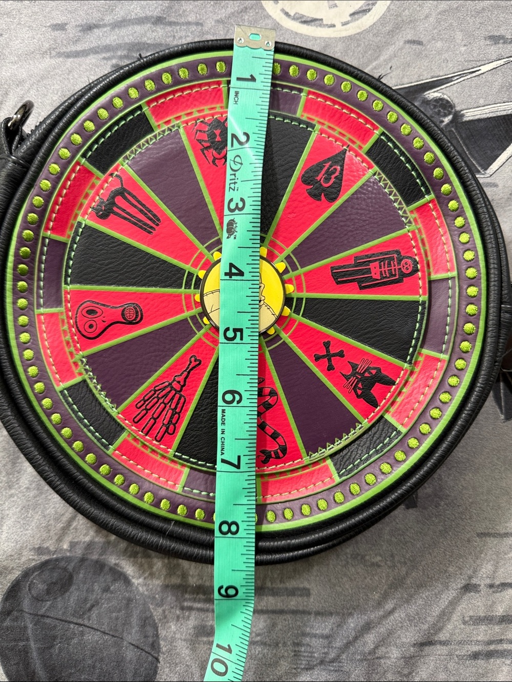 Loungefly The Nightmare Before Christmas Oogie Boogie Roulette Wheel Crossbody - Picture 7 of 9